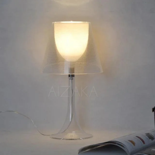 Modern Black Transparent Table Lamp Lighting Acrylic For Living Room -