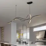 Modern Black Warm Minimal Led Pendant Lighting Fixture