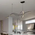 Modern Black Warm Minimal Led Pendant Lighting Fixture