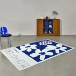 Modern Blue White Large Area Rug Living Room Home Decoration