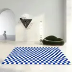 Modern Blue White Large Area Rug Living Room Home Decoration