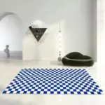 Modern Blue White Large Area Rug Living Room Home Decoration