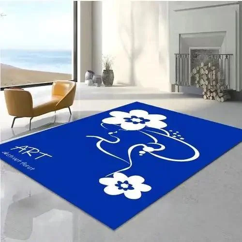Modern Blue White Large Area Rug Living Room Home Decoration -