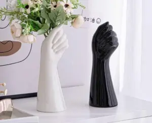 Modern Ceramic Hand Shaped Body Vase