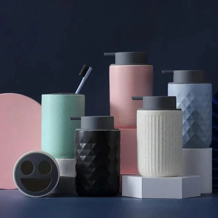Modern Ceramic Lotion Bottle - Premium Bathroom Accessory -
