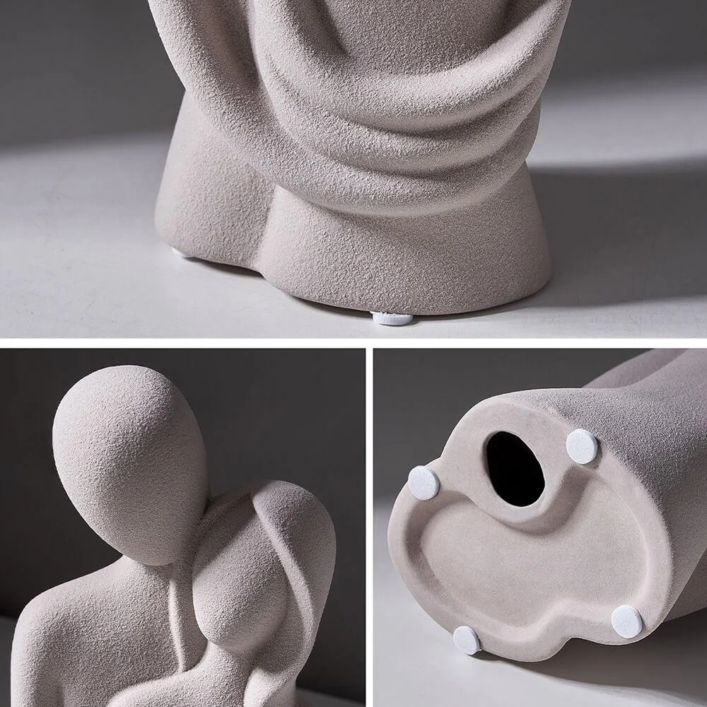 Modern Couple Ceramic Figurines Home Decor Sculptures -