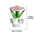 Modern Crystal Sunflower Ornaments Home Crafts Sculptures and Statues Gifts