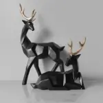 Modern Deer Statues 2pc