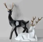 Modern Deer Statues 2pc