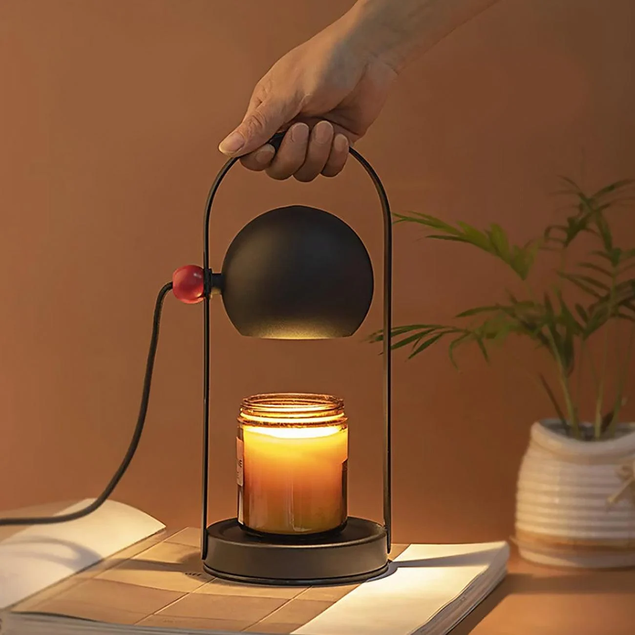 Modern Design Black Dimmable Candle Warmer -