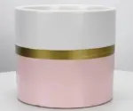 Modern_Flower_Pot_with_Gold_Rim_-_-4345185 Modern Flower Pot with Gold Rim