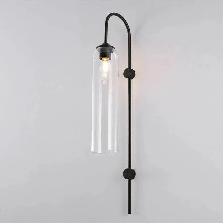 Modern Glass Wall Lamp Black 3