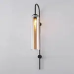 Modern Glass Wall Lamp Black