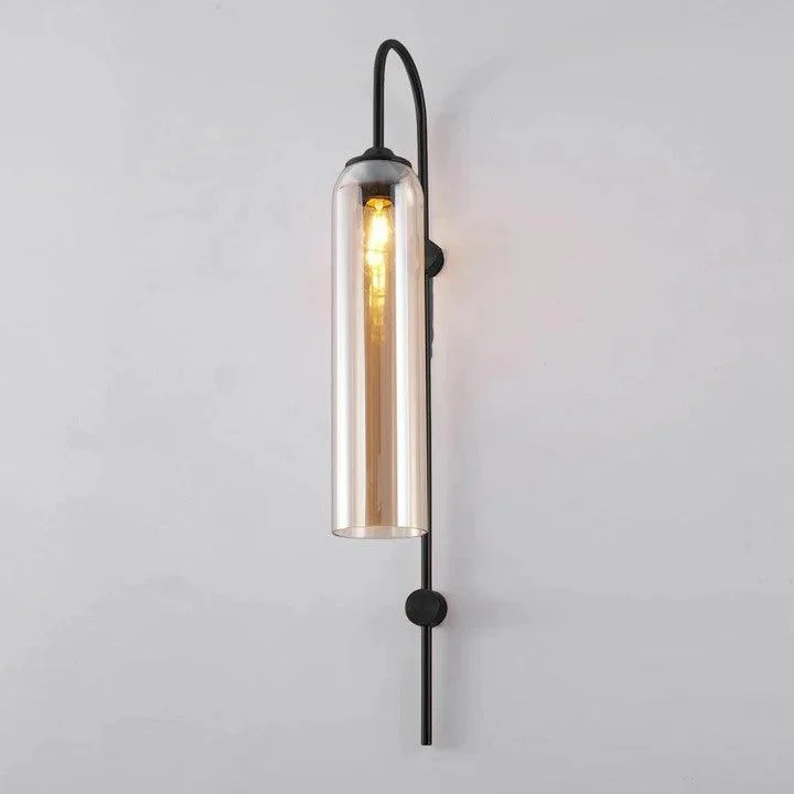 Modern Glass Wall Lamp Black 4