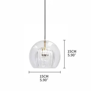 Modern Golden Glass Ball Lighting Pendant Hanging Lamp Living Room Decoration