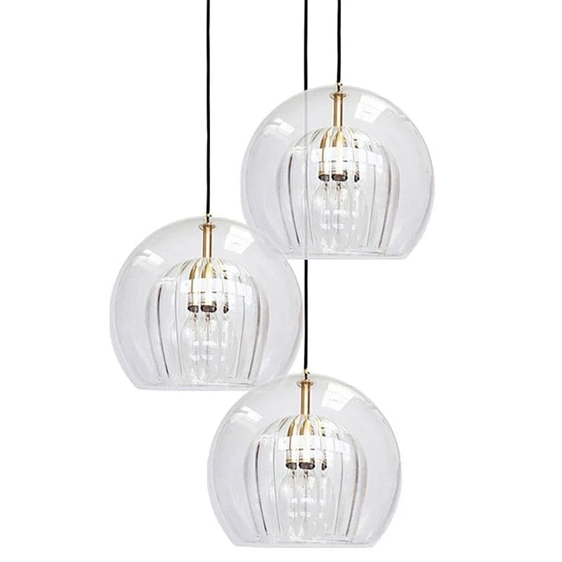 Modern Golden Glass Ball Lighting Pendant Hanging Lamp Living Room Decoration -