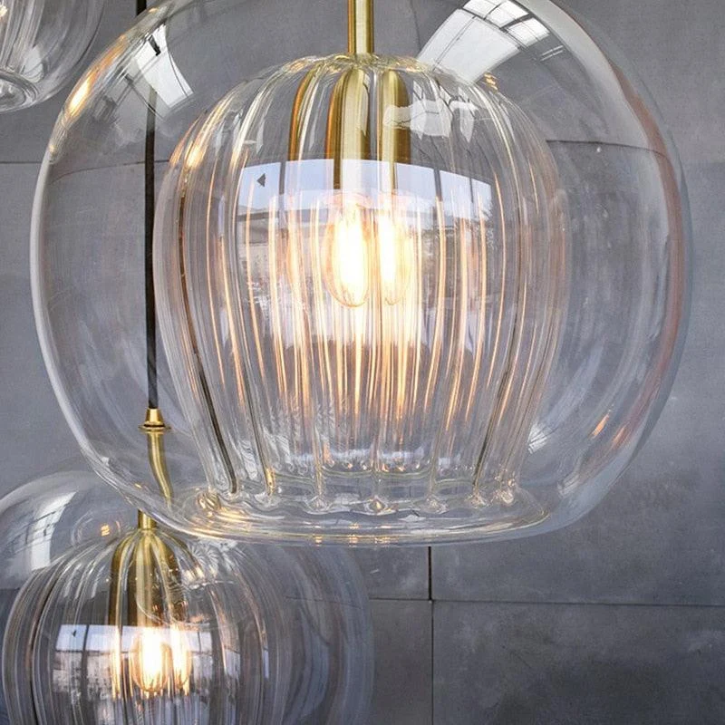 Modern Golden Glass Ball Lighting Pendant Hanging Lamp Living Room Decoration -