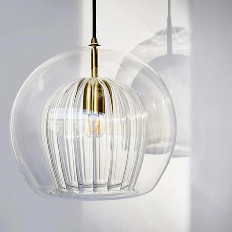 Modern Golden Glass Ball Lighting Pendant Hanging Lamp Living Room Decoration -