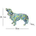 Modern Graffiti Painted Dachshund Dog Office Decoration Craft Sculptures and Statues