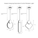 Modern Hanging Decorative Colorful Pendant Light Stilvolle Hangelampe in verschiedenen Farben