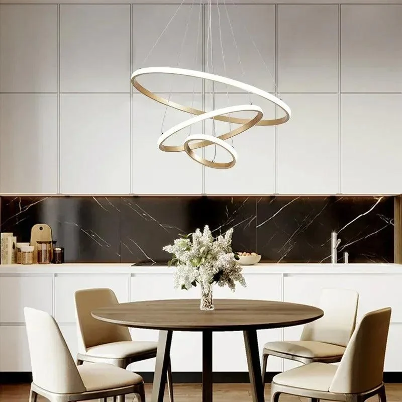 Modern LED Chandelier: Luxury Lighting for Dining and Living -