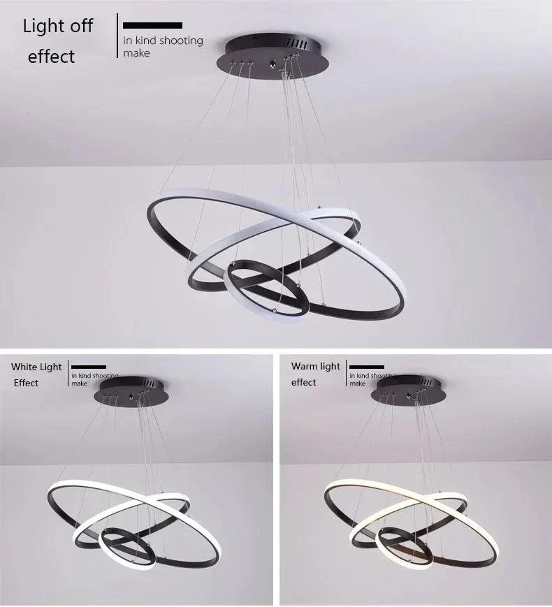 Modern LED Chandelier: Luxury Lighting for Dining and Living -