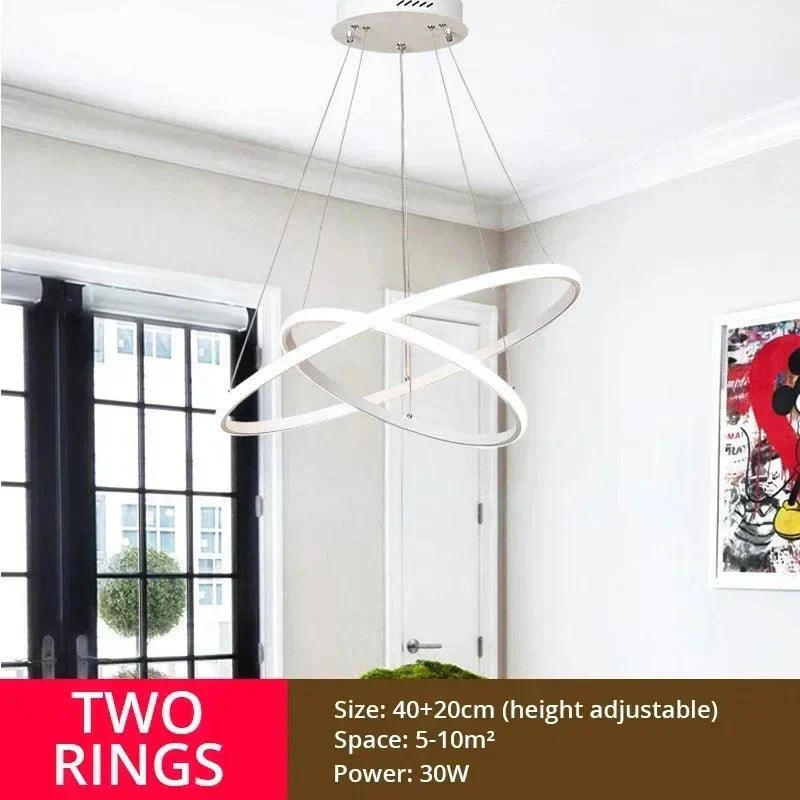 Modern LED Chandelier: Luxury Lighting for Dining and Living -