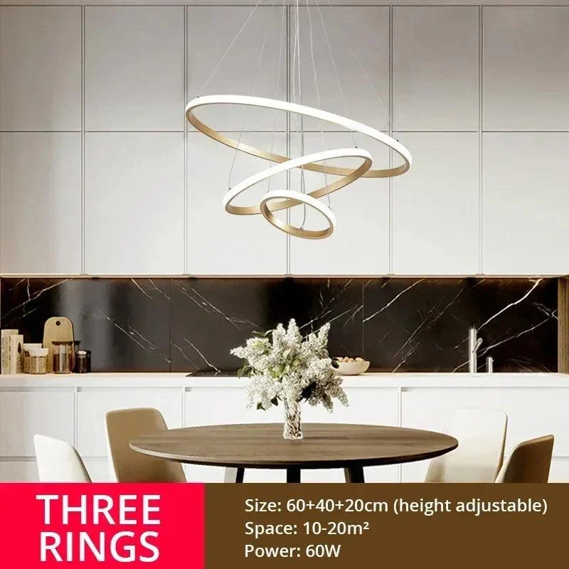 Modern LED Chandelier: Luxury Lighting for Dining and Living -