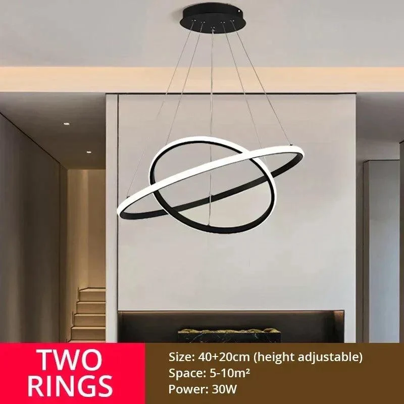 Modern LED Chandelier: Luxury Lighting for Dining and Living -