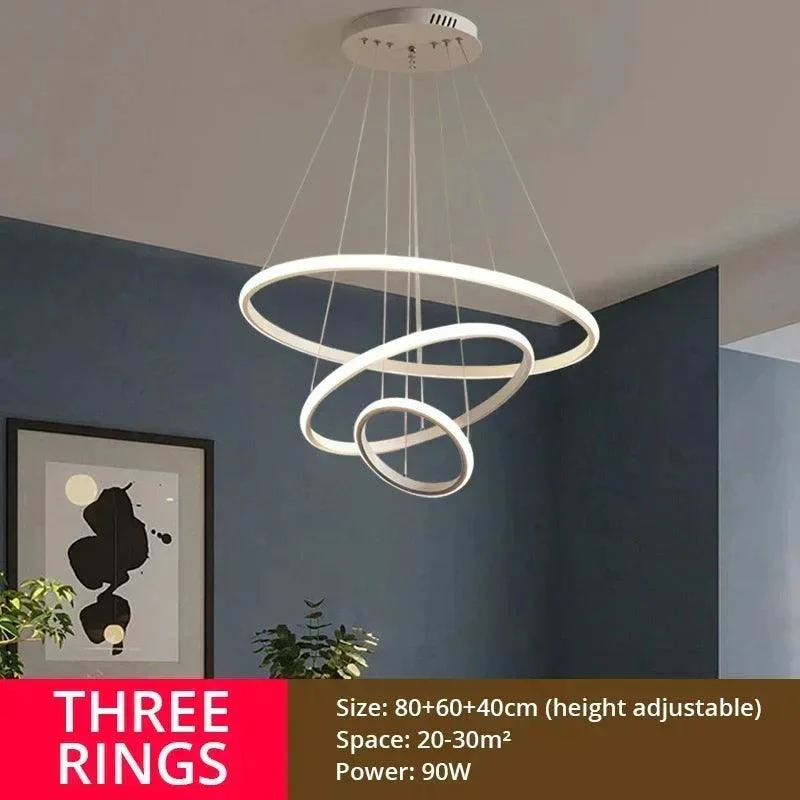 Modern LED Chandelier: Luxury Lighting for Dining and Living -