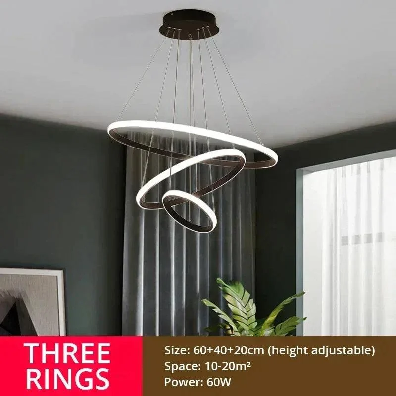 Modern LED Chandelier: Luxury Lighting for Dining and Living -