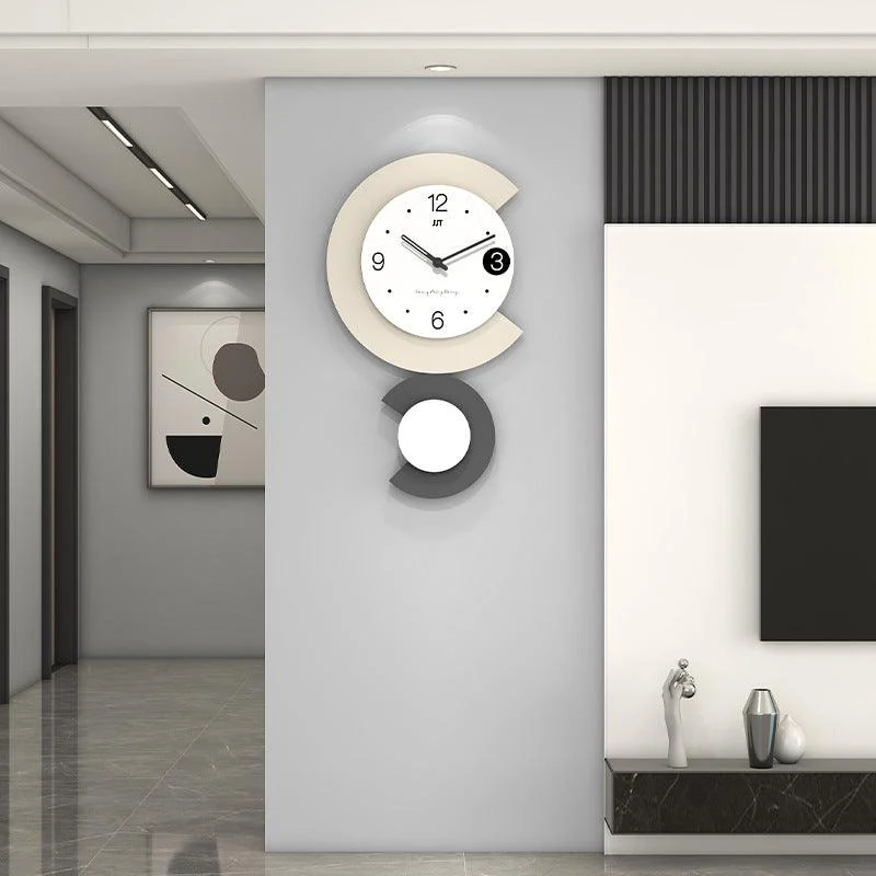 Modern Led Lamp Silent Wall Clock for Living Room -