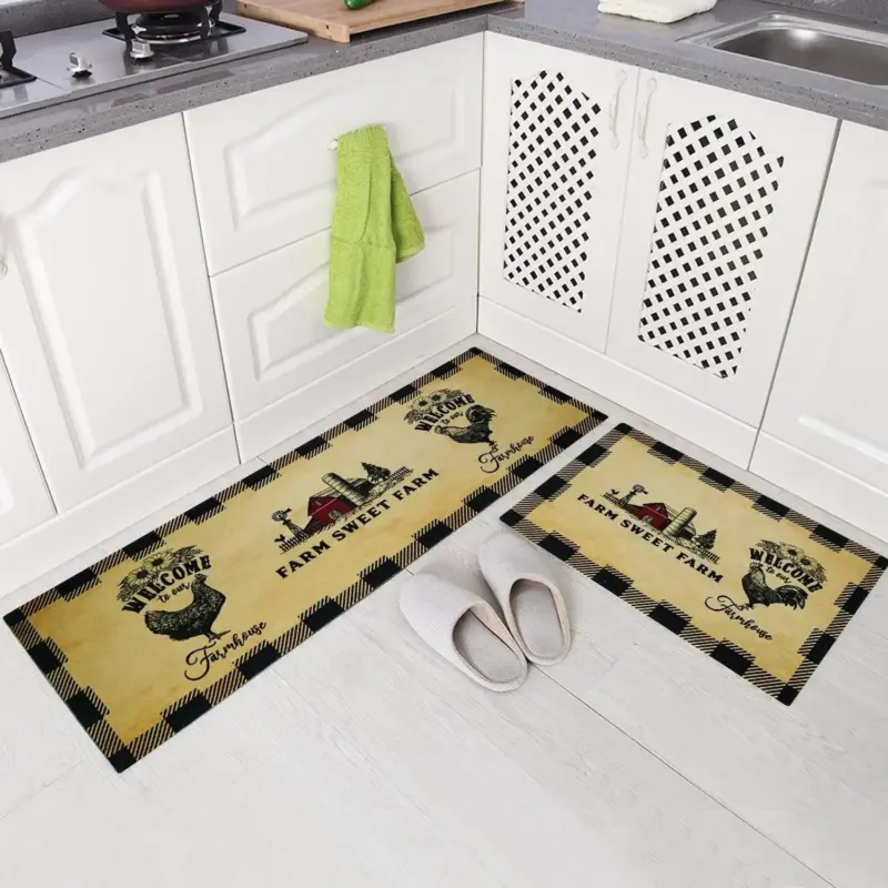 Modern Letter Print Floor Mat Stylish Home Decor