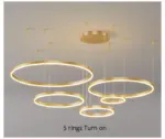 Modern Lighting 2 to 5 LED Circle Rings Ceiling Chandelier Living Room Home Decor