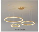 Modern Lighting 2 to 5 LED Circle Rings Ceiling Chandelier Living Room Home Decor