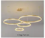 Modern Lighting 2 to 5 LED Circle Rings Ceiling Chandelier Living Room Home Decor