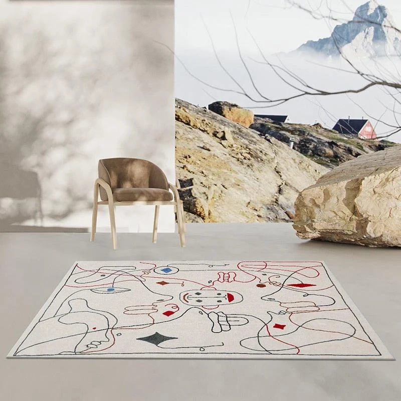 Modern Luxury Abstract Colorful Graffiti Rugs -