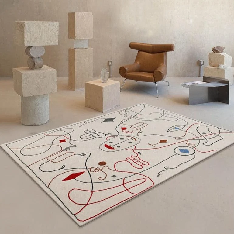 Modern Luxury Abstract Colorful Graffiti Rugs -