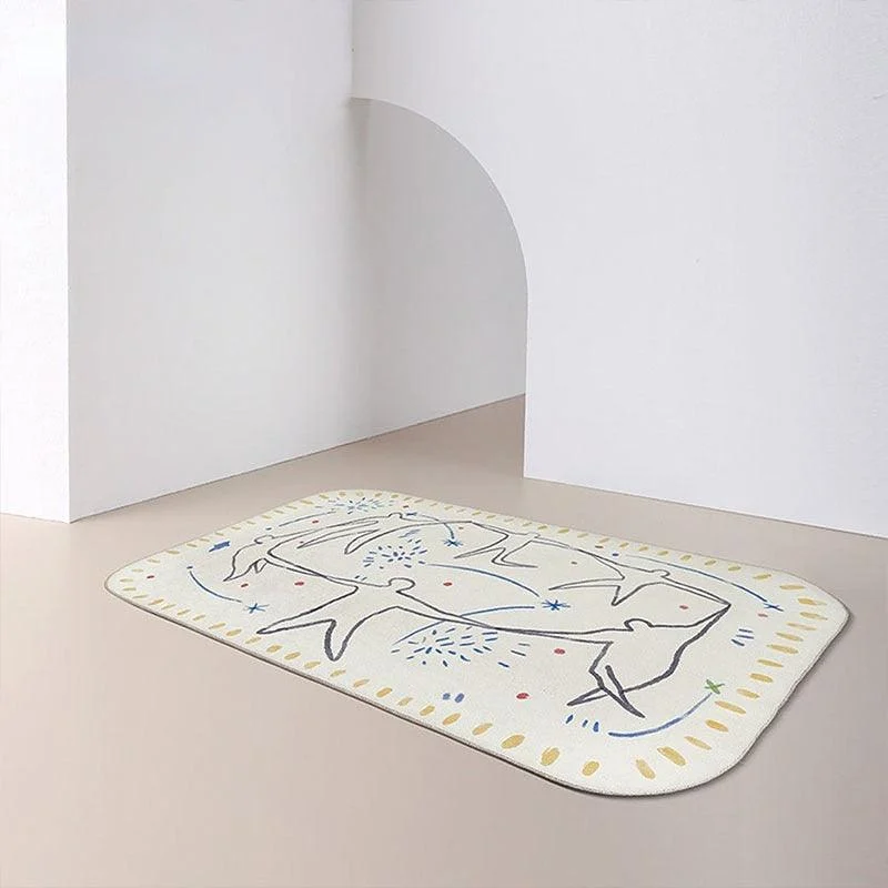 Modern Luxury Abstract Colorful Graffiti Rugs -