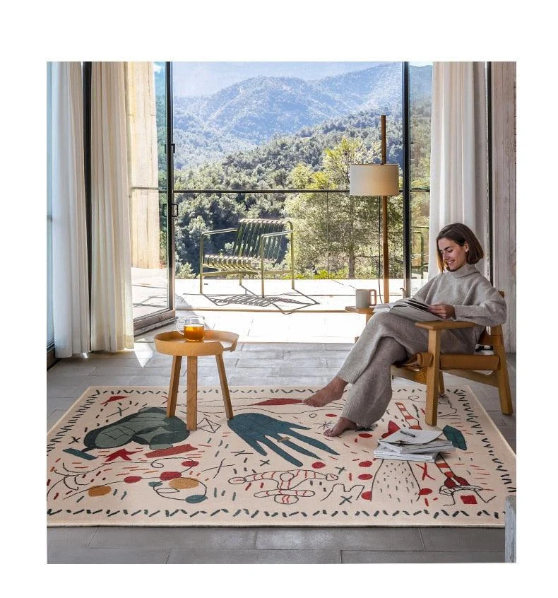 Modern Luxury Abstract Colorful Graffiti Rugs -