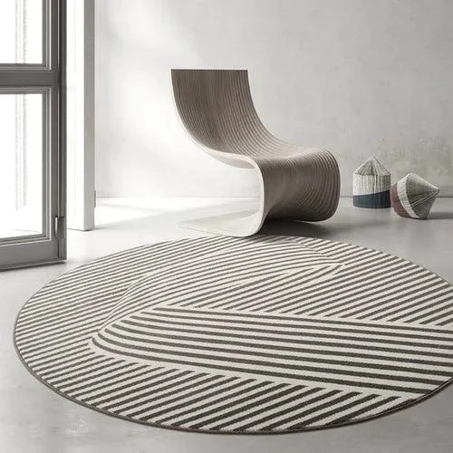 Modern Luxury Plush Round Carpet Rug Living Room Decoration Non-slip Soft -