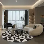 Modern Luxury Plush Round Carpet Rug Living Room Decoration Non slip Soft