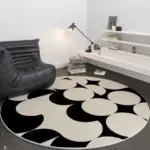 Modern Luxury Plush Round Carpet Rug Living Room Decoration Non slip Soft