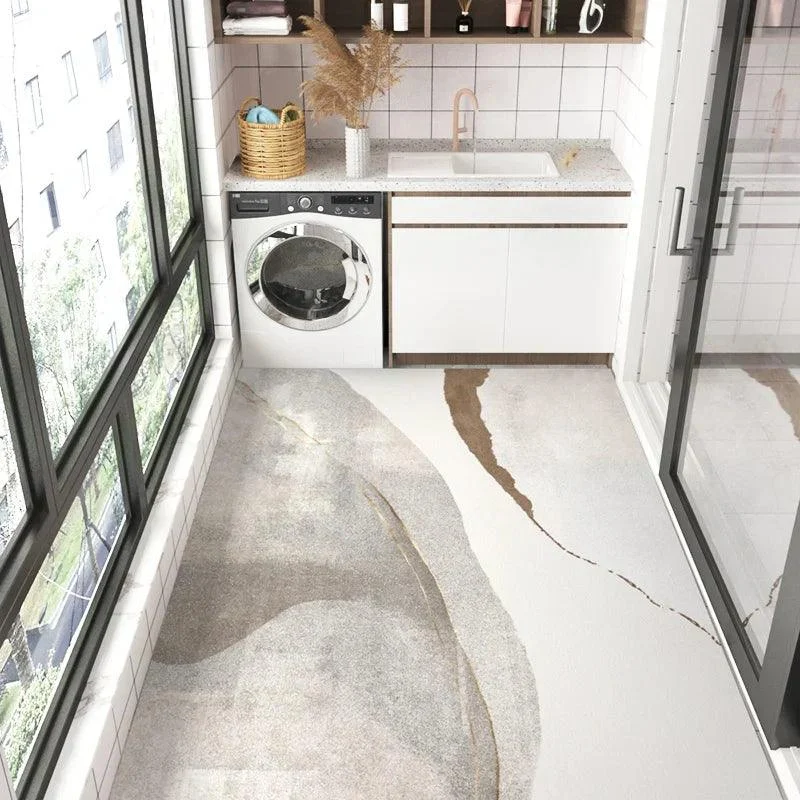 Modern Minimal White Black Mat Rug Large Area Non-slip Living Room -