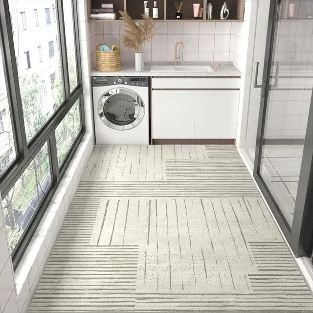 Modern Minimal White Black Mat Rug Large Area Non-slip Living Room -
