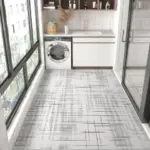 Modern Minimal White Black Mat Rug Large Area Non slip Living Room