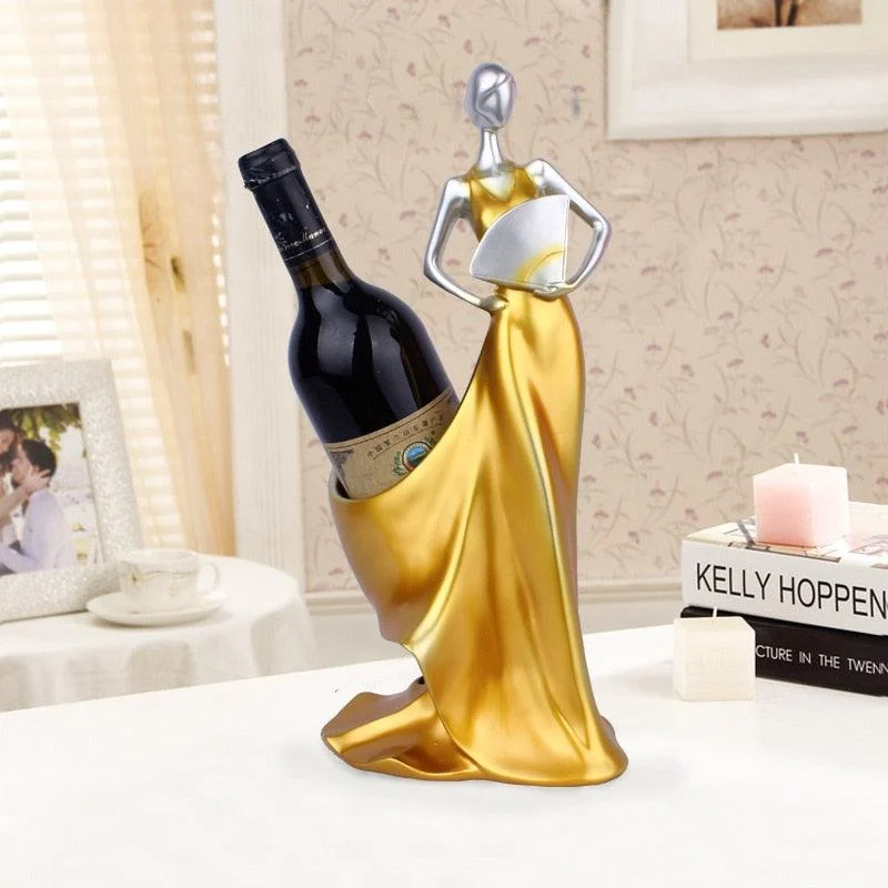Modern Minimalist Wine holder Craft Sculptures and Statues -