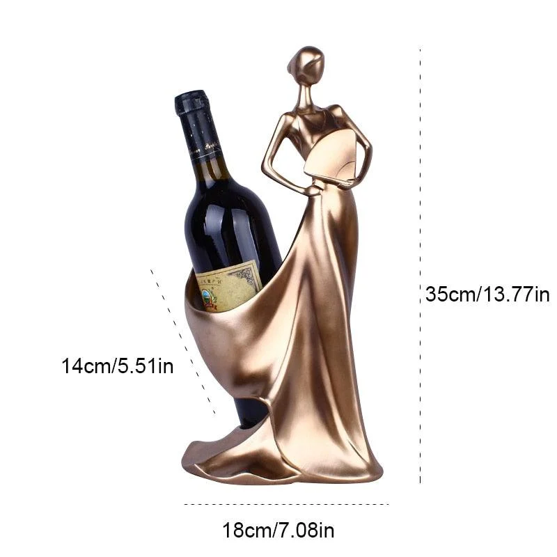 Modern Minimalist Wine holder Craft Sculptures and Statues -