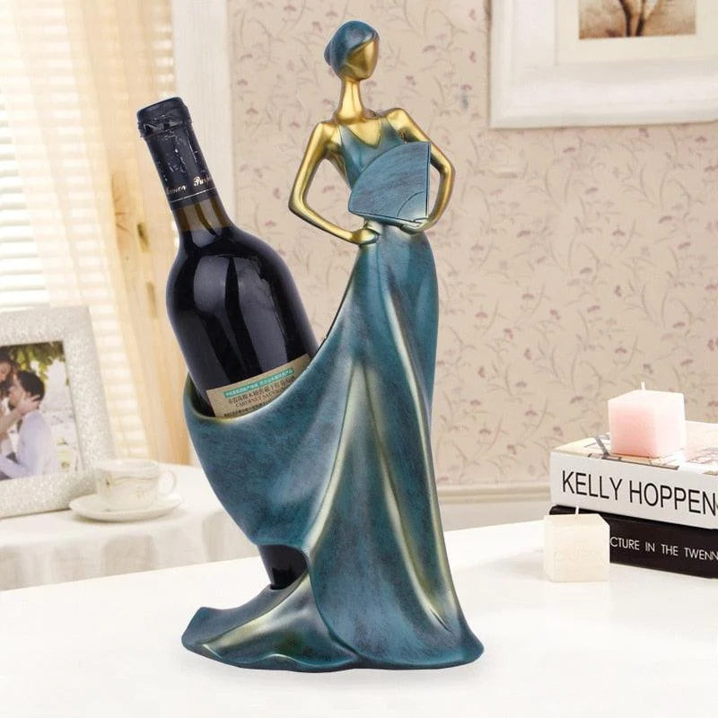 Modern Minimalist Wine holder Craft Sculptures and Statues -