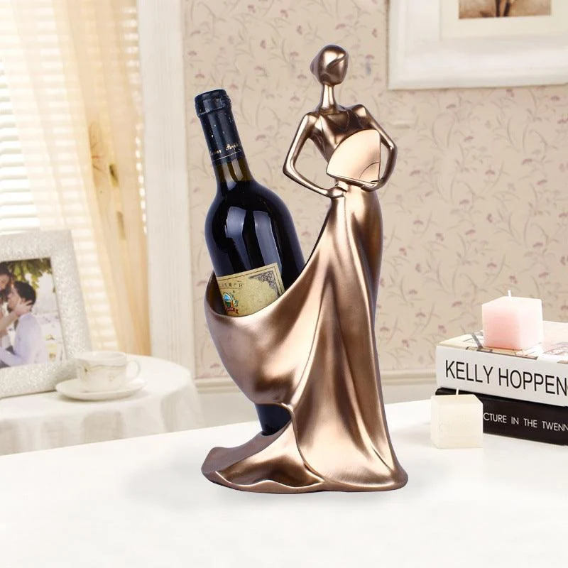 Modern Minimalist Wine holder Craft Sculptures and Statues -